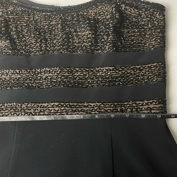 OLEG CASSINI BLACK TIE Silk & Beaded Formal Evening Gown Vintage 90’s Gown Black - Picture 12 of 15